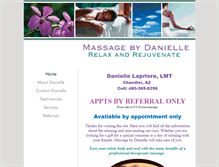 Tablet Screenshot of massagebydanielle.com